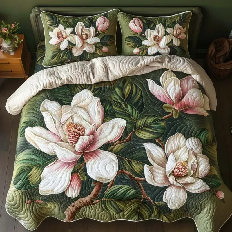 Magnolia Whisper Bamboo Quilt Bedding Set