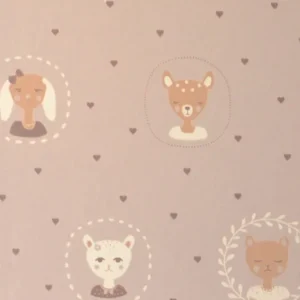 Majvillan - Tapete Hearts Dusty-Tapeten-Majvillan-WARM LILAC-TOJU Interior