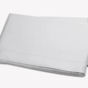 Matouk Talita Satin Stitch flat in color silver
