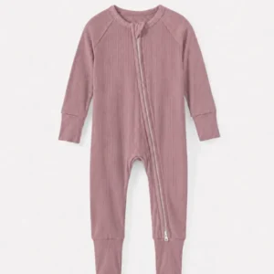 Mauve Ribbed Bamboo Convertible Zippy