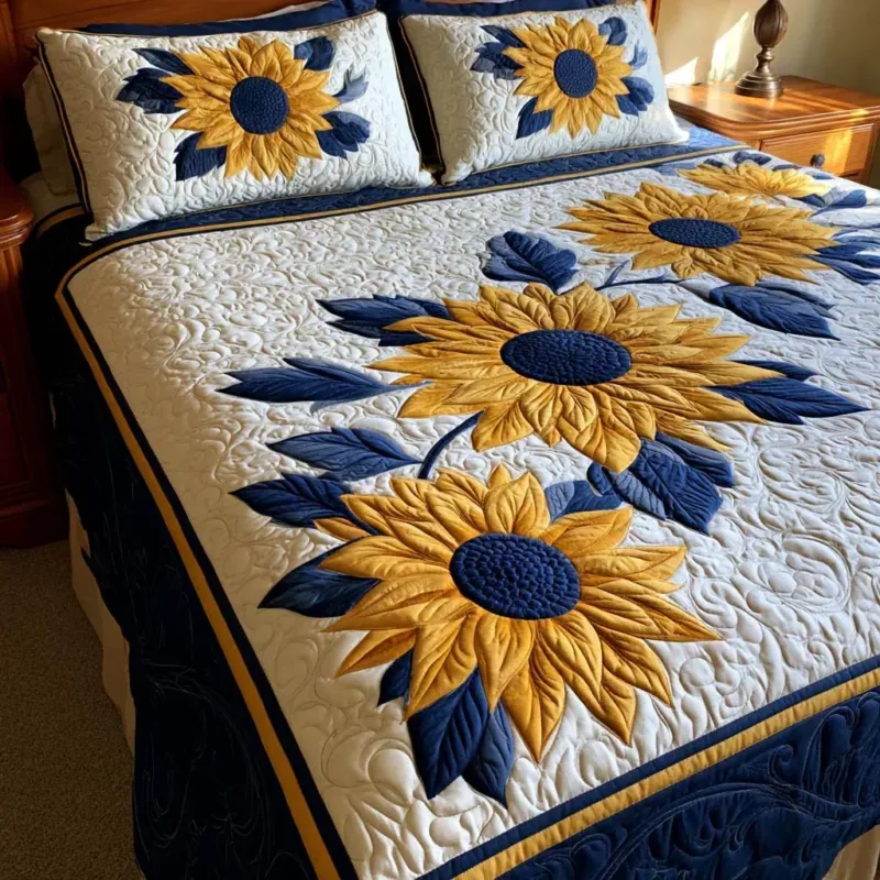 Meadow Bloom Bamboo Quilt Bedding Set