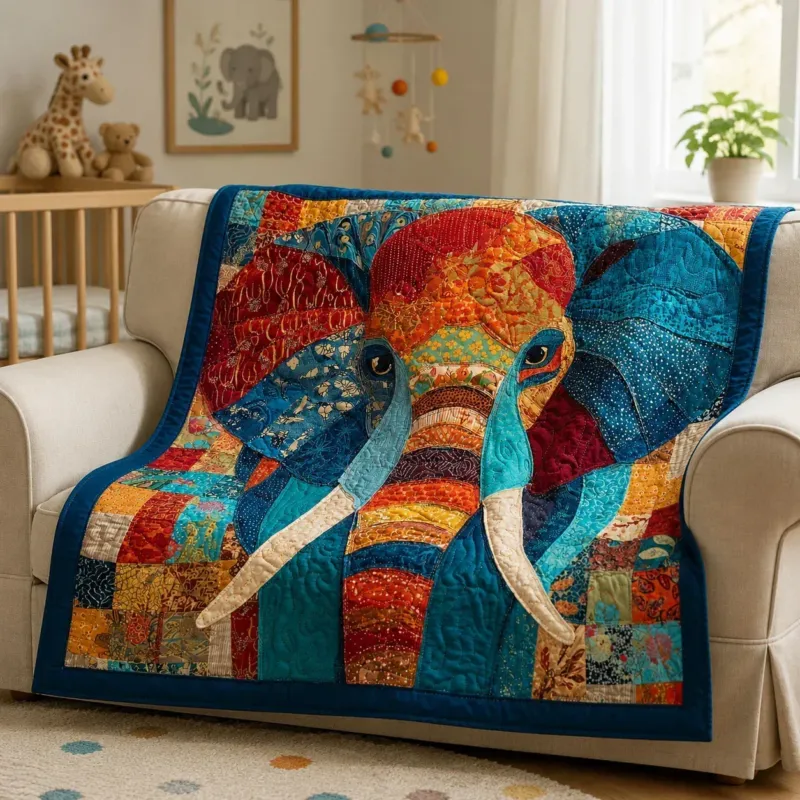 Mighty Elephant Bamboo Quilt Blanket