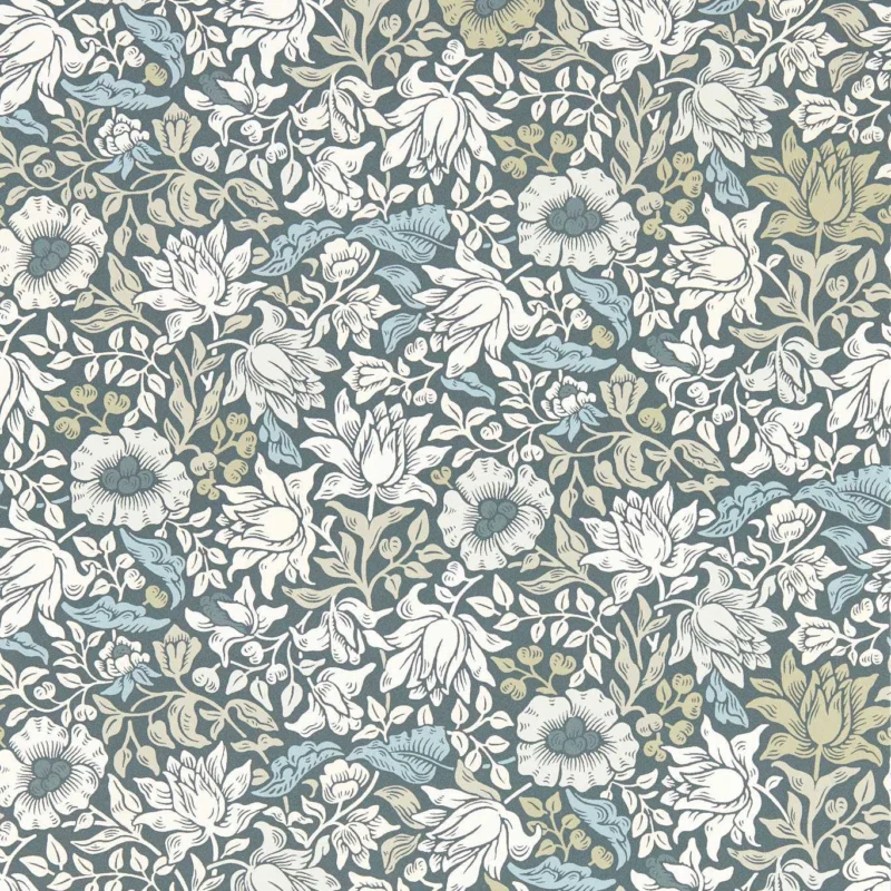 Morris & Co - Tapete Mallow-Tapeten-Morris & Co-SLATE/DOVE W0173/01-TOJU Interior