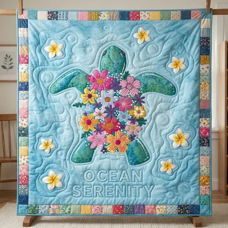 Ocean Serenity Bamboo Quilt Blanket