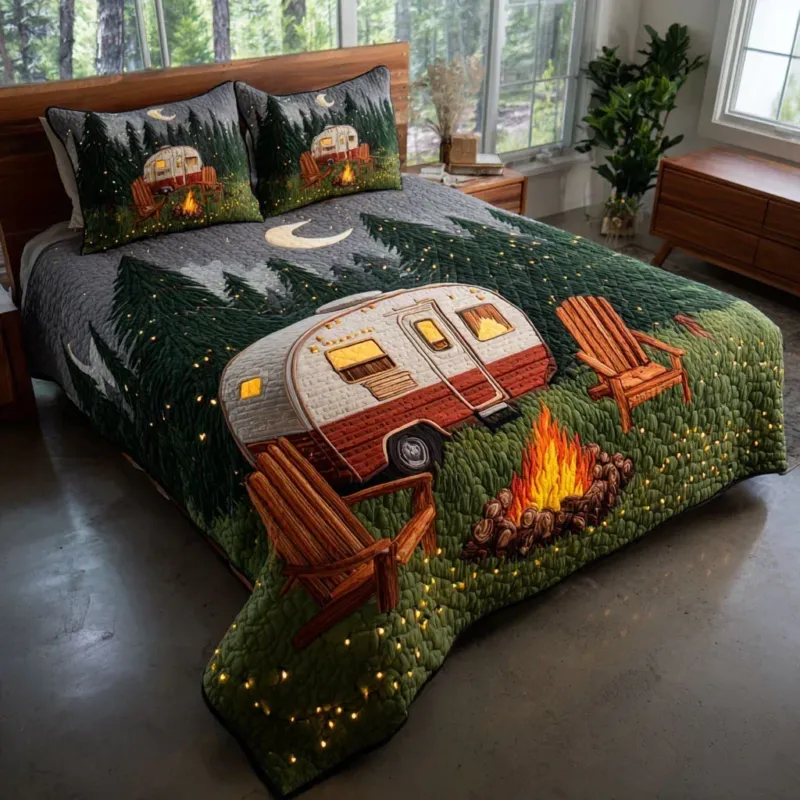 Outdoor Adventure Bamboo Quilt Bedding Set