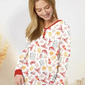 Crawfish Boil Bamboo Women Pajama Set