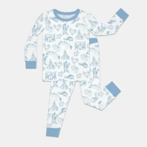 Psalm 23 Sketch Bamboo Two Piece Long Sleeve Pajama Set