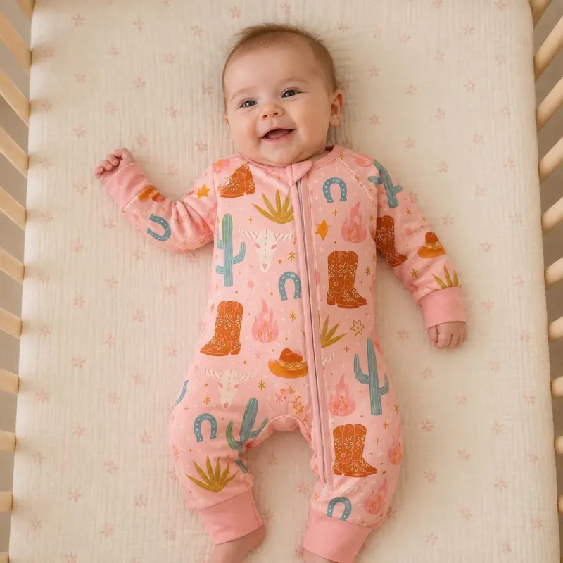 Pink Desert Cowgirl Bamboo Convertible Zippy