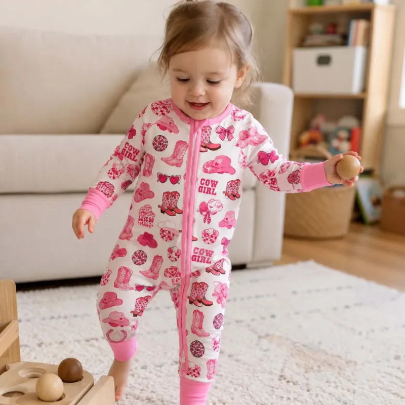 Pink Disco Cowgirl Bamboo Convertible Zippy