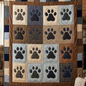 Puppy Tracks Bamboo Quilt Blanket