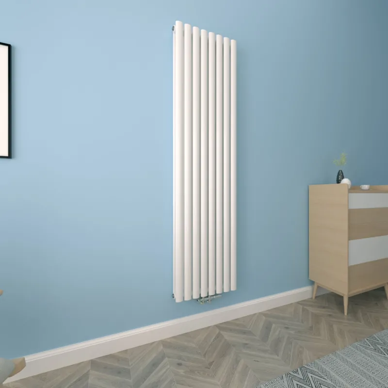 Design heizkörper oval weiss Doppellagig 1800x472mm