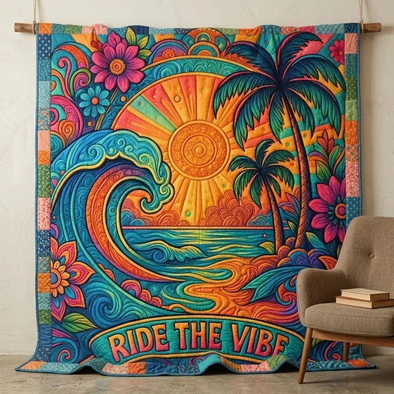 Ride The Vibe Bamboo Quilt Blanket