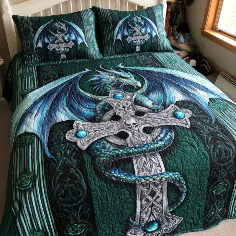 Royal Dragon Bamboo Quilt Bedding Set