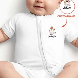 Personalized One Spooky Dude Pumpkin Bamboo Shorty Zippy