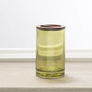 Vaso Glass Toothbrush Holder Green