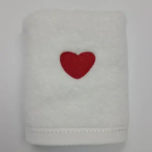 Red Heart Embroidered Hand Towel