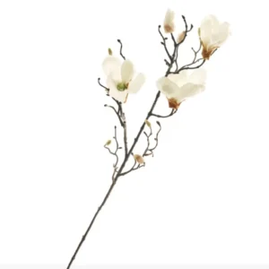 Spray Magnolia Branches White 33.5"