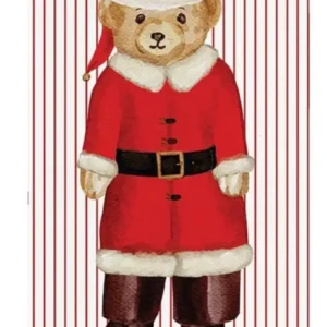 Merry Bear Scalloped Paper Guest Napkins 20 Pack