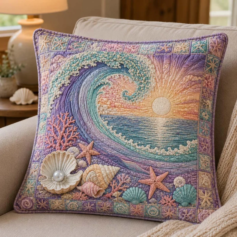 Sea Breeze Bamboo Quilt Pillow Case