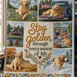 Stay Golden Bamboo Quilt Blanket