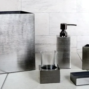 Steely Toothbrush Holder Metal Brushed