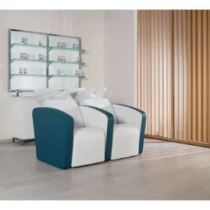 Salon Ambience SUBLIME DOUBLE WASCHSOFA,BEINAUFLAGE, BECKEN WEISS