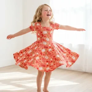 Sweetheart Mail Mix Bamboo Twirl Dress