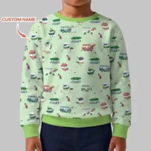Cute Golf ball Bamboo Crewneck Sweatshirt