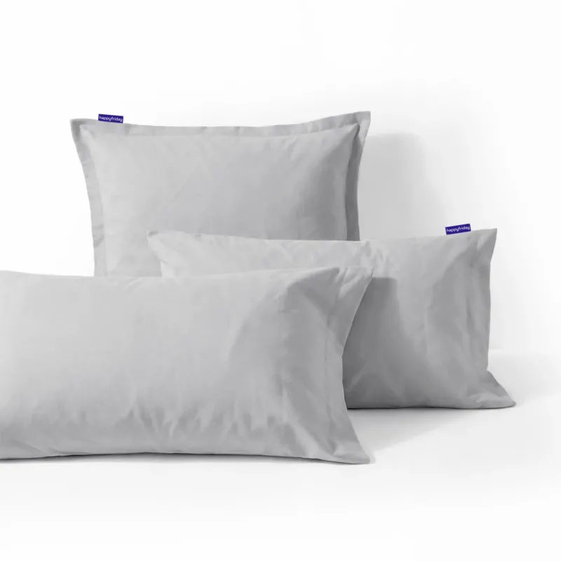 Basic Funda de almohada Gris claro