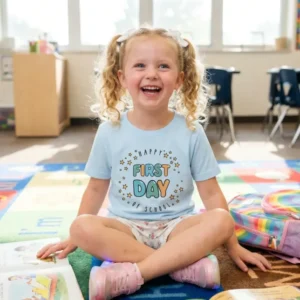 Happy First Day of School Bamboo Crewneck T-Shirt