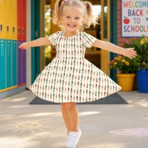 Little Friends Everywhere Bamboo Twirl Dress