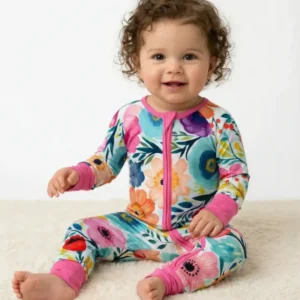 Secret Garden Bamboo Convertible Zippered Romper