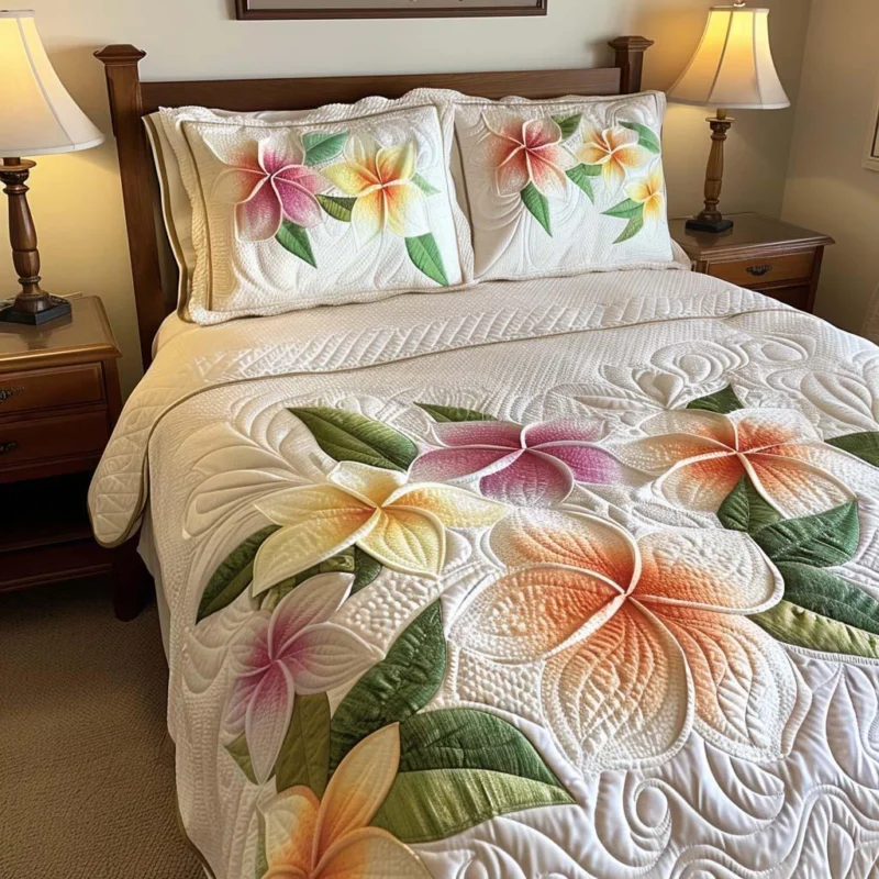 Tropical Breeze Bamboo Quilt Bedding Set