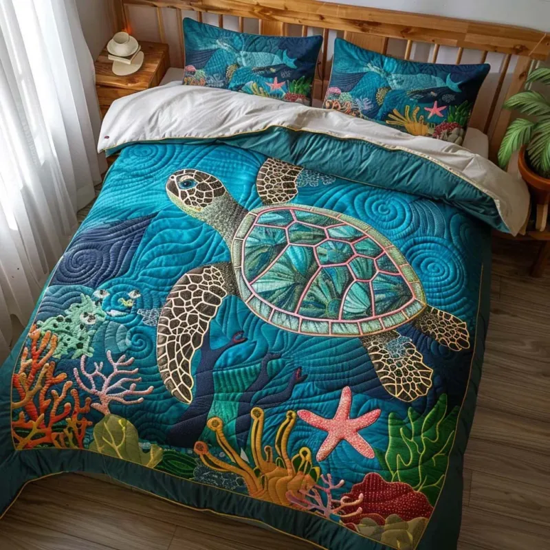 Turtle Island Spirit Bamboo Quilt Bedding Set