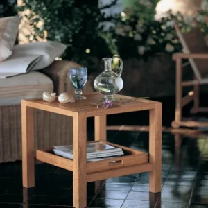 Unopiu - Couchtisch Chlesea aus Teakholz, mit zwei Ablagen-Tisch-Unopiu-TOJU Interior