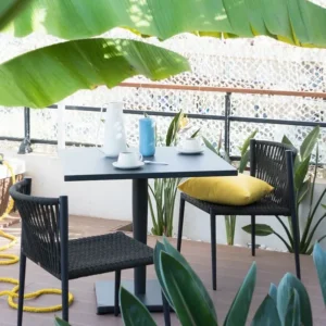 Unopiu - Gartentisch quadratisch Luce mit Aluminiumplatte-Gartentisch-Unopiu-TOJU Interior