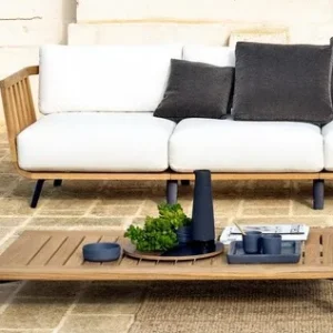 Unopiu - Rechteckiger Couchtisch Welcome aus Teakholz-Tisch-Unopiu-TOJU Interior