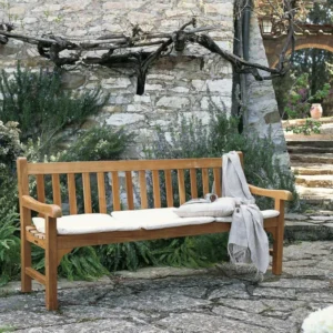 Unopiu - Sitzbank Chelsea aus Teakholz Länge 183 cm-Gartenbänke-Unopiu-Mit Sitzkissen-TOJU Interior