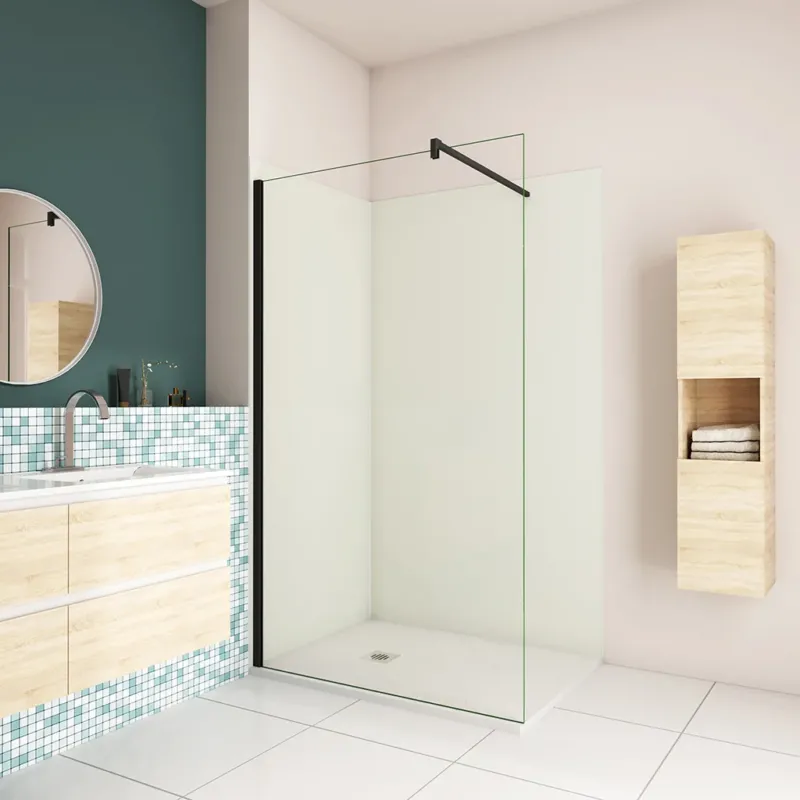 Walk In Duschwand Glaswand Dusche NANO Glas Duschkabine mit Wandpaneele