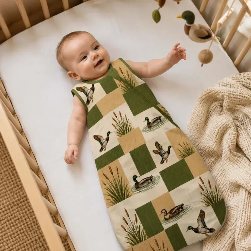 Wetland Mallard Patchwork Bamboo Sleep Bag