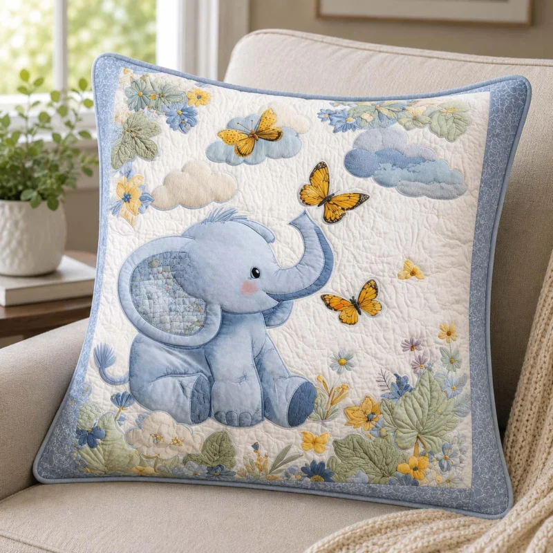 Wild Elephant Bamboo Quilt Pillow Case