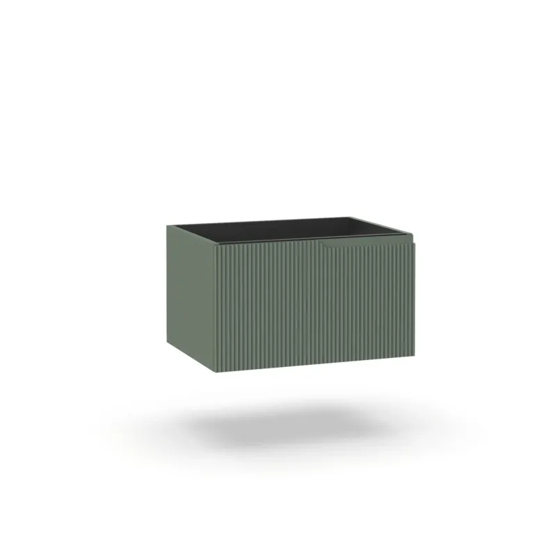 Base portalavabo 1 cestone ZIP verde salvia 60cm