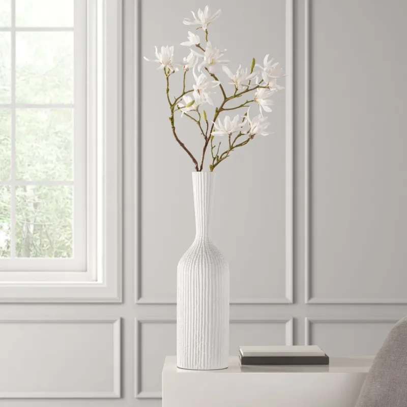 Zoro Carved Line 24h" Resin Floor Vase