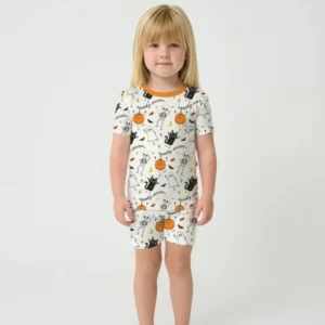 Hangin’ With My Boos Bamboo Two Piece Short Sleeve Shorts Pajama Set