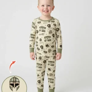 Camo Armor Of God Bamboo Two Piece Long Sleeve Pajama Set