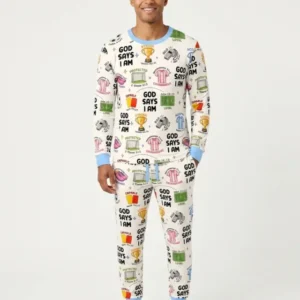 God Says I Am Soccer Bamboo Men's Pajama Set
