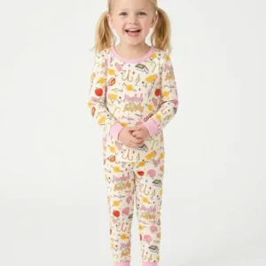 Hooked on Learning Bamboo Two Piece Long Sleeve Pajama Set