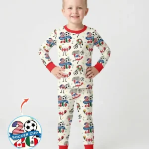 Soccer Squad 2026 Bamboo Two Piece Long Sleeve Pajama Set