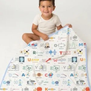 The Physics Alphabet Bamboo Blanket