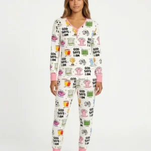 God Says I Am Soccer Bamboo Women Pajama Set